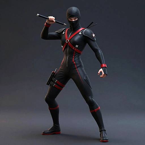 Infrared Shadow Ninja Assassin Portrait