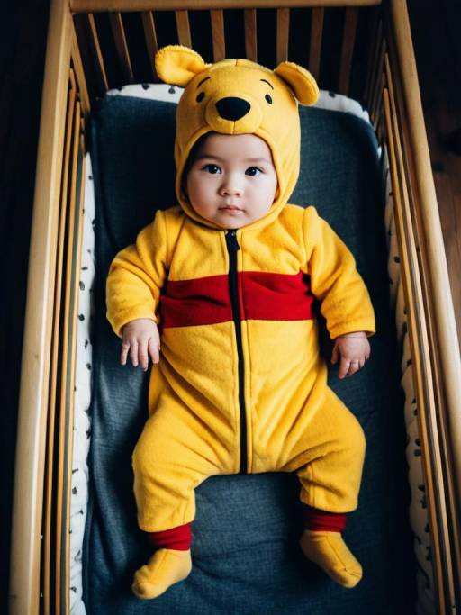 Adorable Newborn in Winnie the Pooh Costume