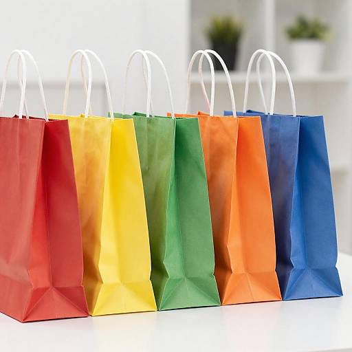 Vibrant Shopping Bags in Focus