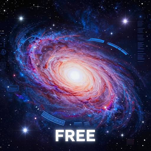 Vibrant Cosmic Synthwave Album Cover