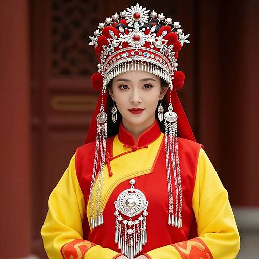 Traditional Female Outfit with Headdress
