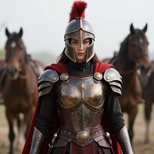 Spartan Warrior Woman Portrait