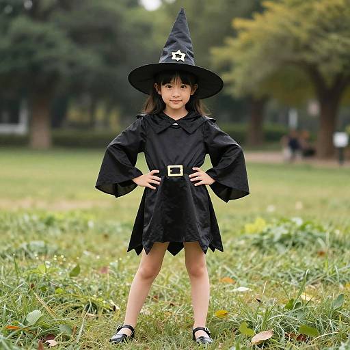 Girl in Wizard Munchkins Costume