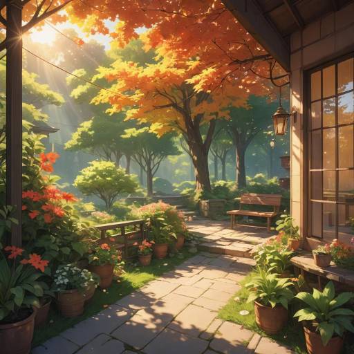 Vibrant Serene Anime Illustration