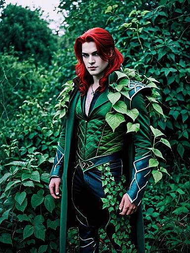 Man in Poison Ivy Cosplay Costume