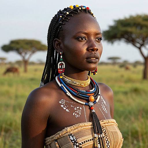 Photorealistic Portrait of Zulu Warrior