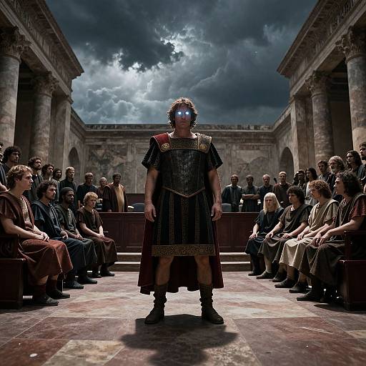 Cinematic Ides of March Senate Scene