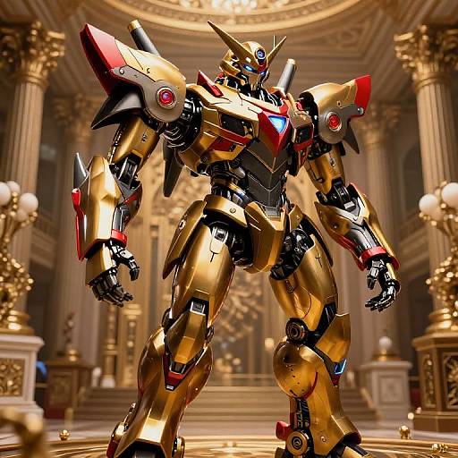 Intricate Robotic Creature in Luxurious Setting