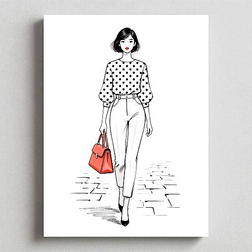 Minimalist Retro Fashion Illustration