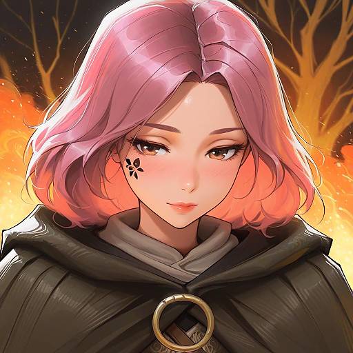 Melina Portrait with Ashes and Cloak