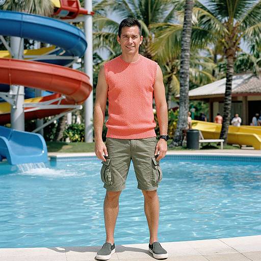 Man in Vibrant Summer Outfit