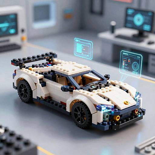 Futuristic Lego AI Concept Car