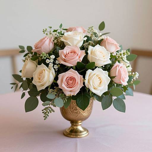 Elegant Pink and Cream Floral Bouquet