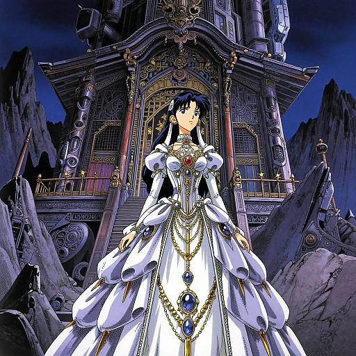 Futuristic Rococo Anime Princess