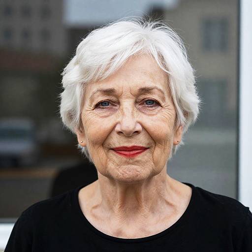 Portrait of a Smiling Elderly Woman