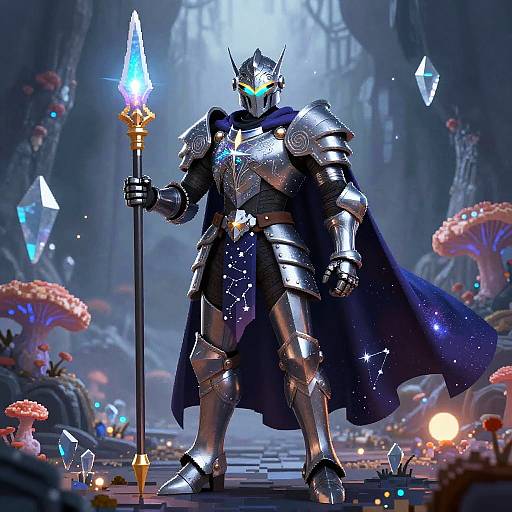 Celestial Knight in Starforged Armor