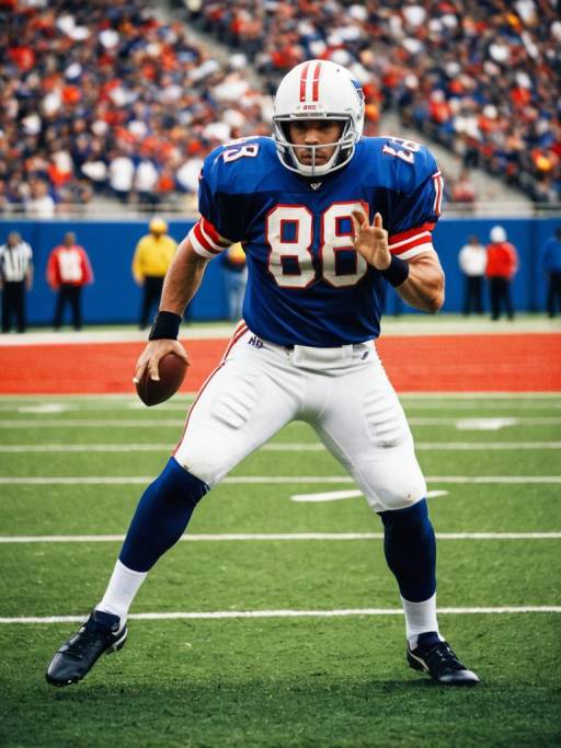 American Football Player in Action