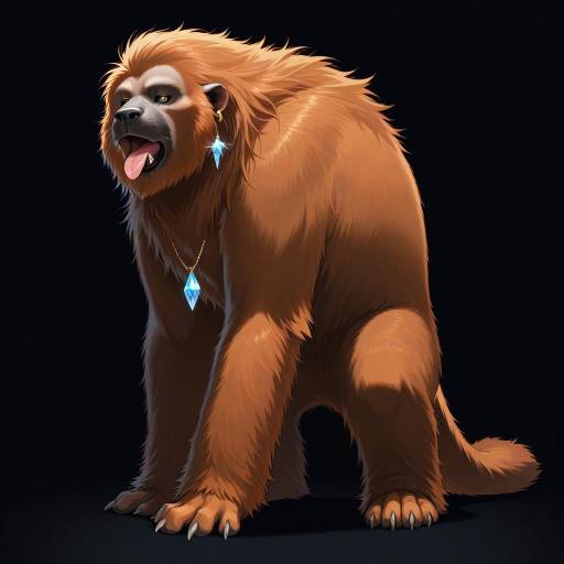 Majestic Orangutan with Shimmering Jewelry Majestic Orangutan with Shimmering Jewelry
