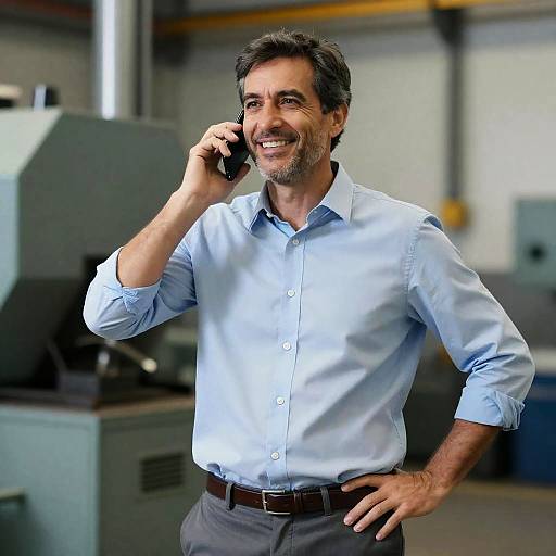 Professional Man in Industrial Setting