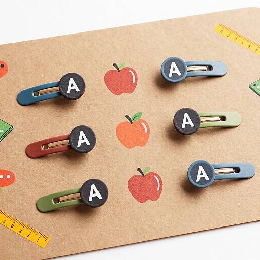 Playful Educator-Themed Hair Clips