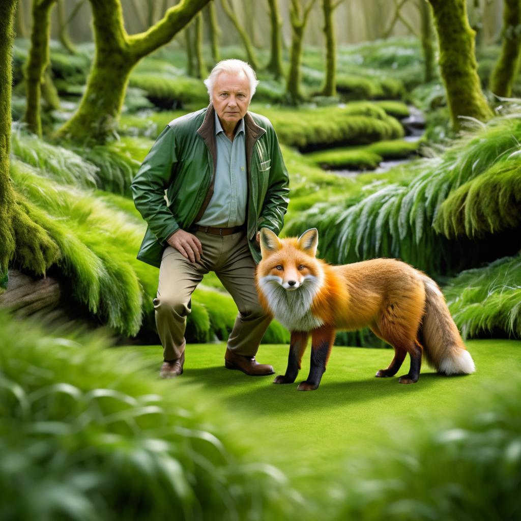 Vivid Fox Humanisation in Nature Style