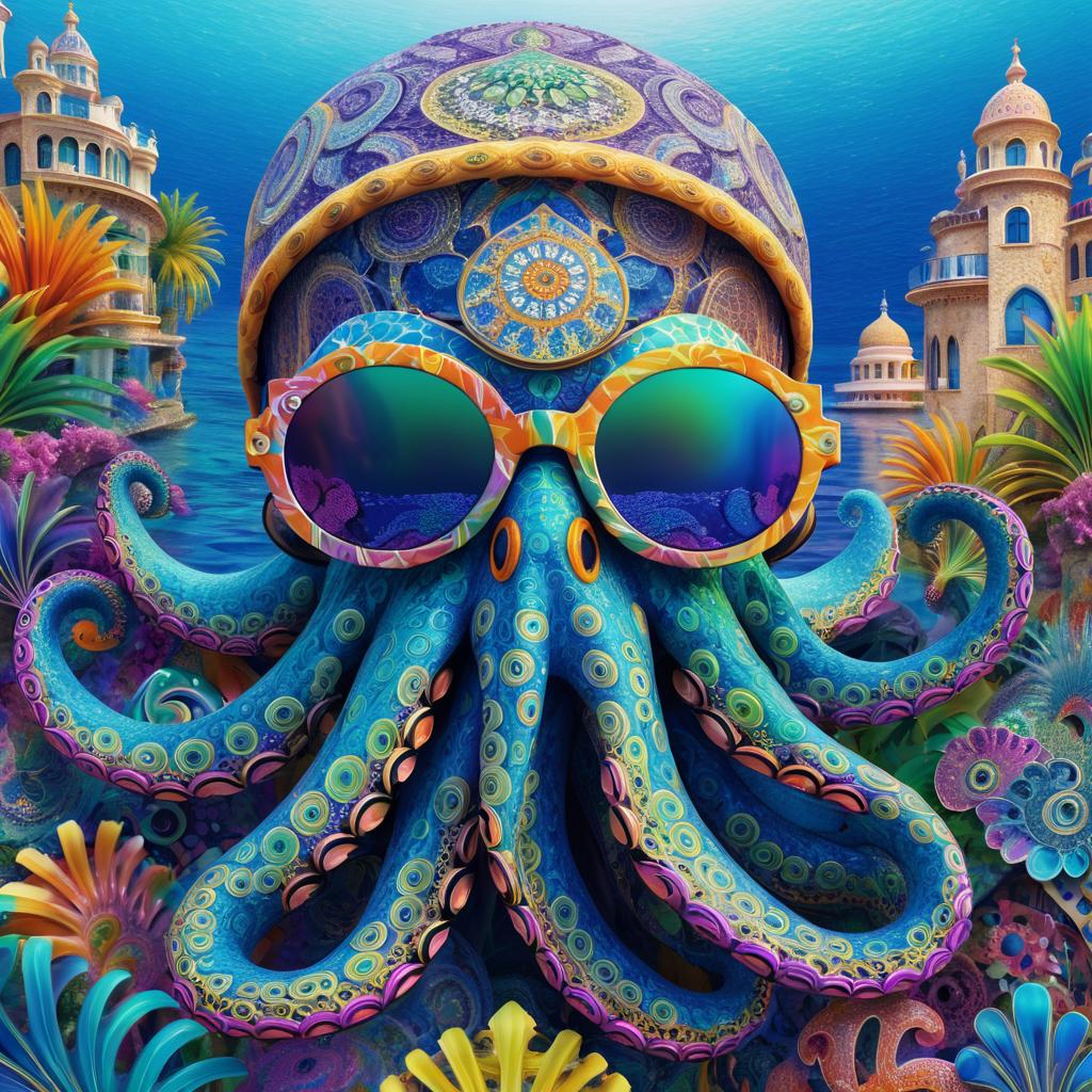 Whimsical Octopus with Artistic Flair