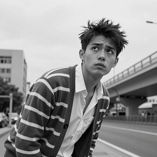 Urban Intensity: A Black and White Portrait