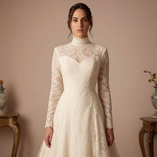 Gal Gadot Victorian Lace Wedding Gown