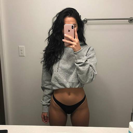 Casual Bathroom Mirror Selfie Vibe