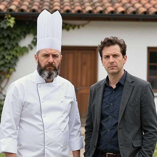 Two Chefs Outdoors in Natural Setting