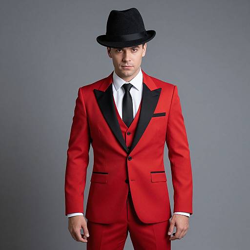 Ringmaster in Red and Black Suit