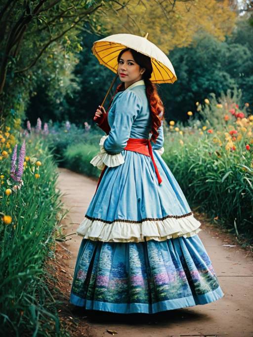 Realistic Woman in Monet Cosplay Costume