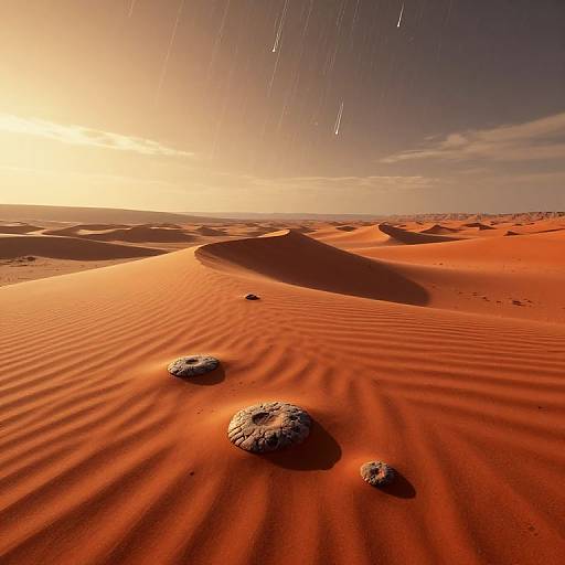 3D Rendered Martian Fossilized Raindrops