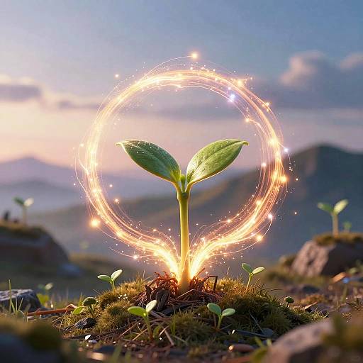 Glowing Seed of Futuristic Potential