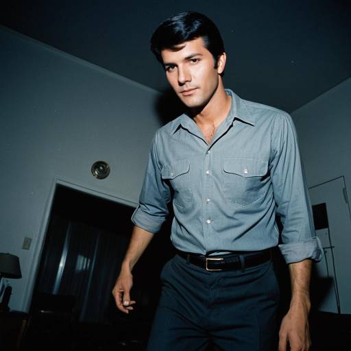 1960s Man in Casual Shirt and Slacks