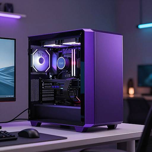 Futuristic Purple Computer Case
