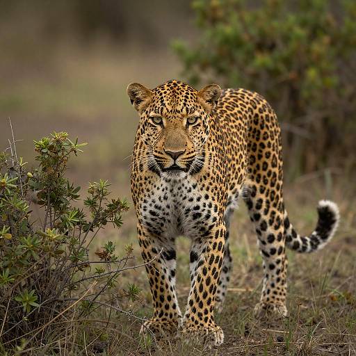 Stunning Leopard Lurking in Nature