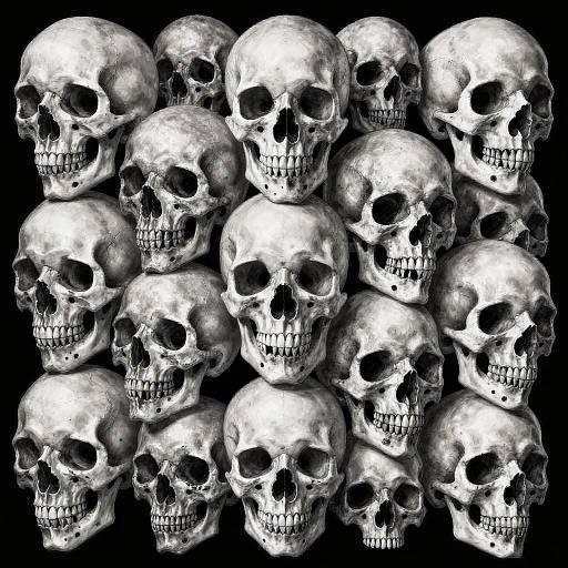 Chaotic Cluster of Creepy Skulls