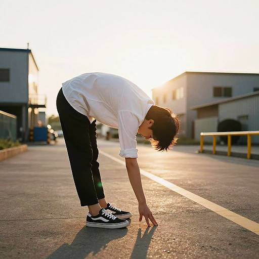 Sunlit Stretch on Industrial Road