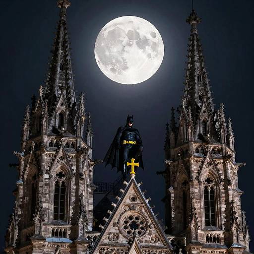 Batman on Kharkiv Cathedral Spire