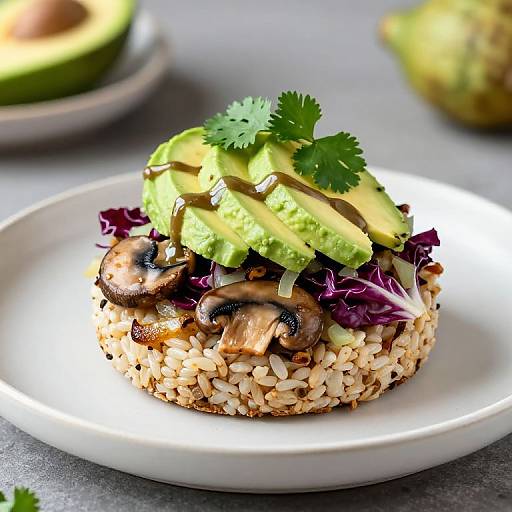 Gourmet Mushroom Rice Burger
