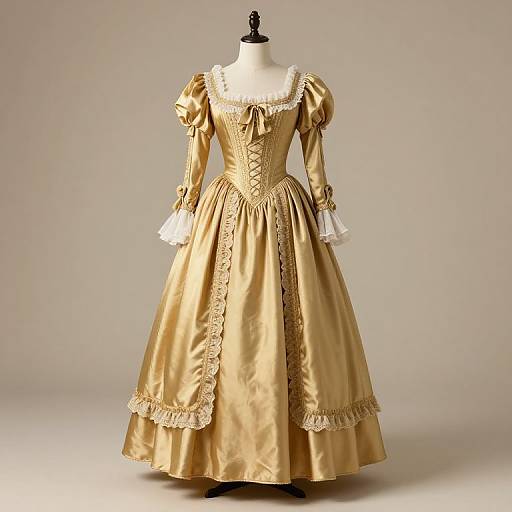 Elegant Simple Victorian Gold Dresses