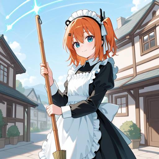 Festive Cowboy Maid in Quaint Village