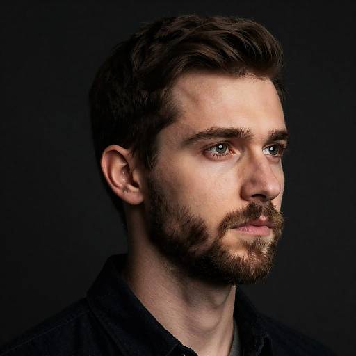 Serious Portrait of a Light-Skinned Man