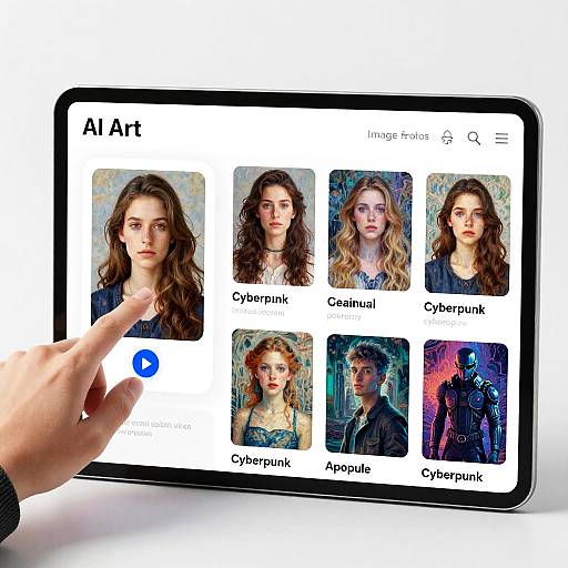 Sleek AI Art Generator Interface