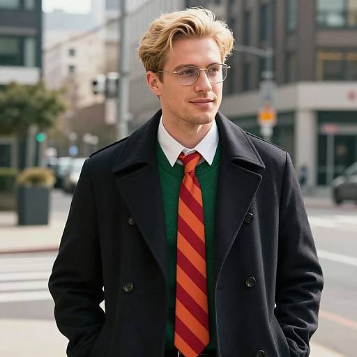 Confident Urban Man in Stylish Attire