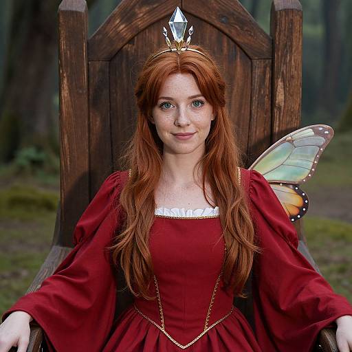 Medieval Fairy Tale Red-Haired Cosplay