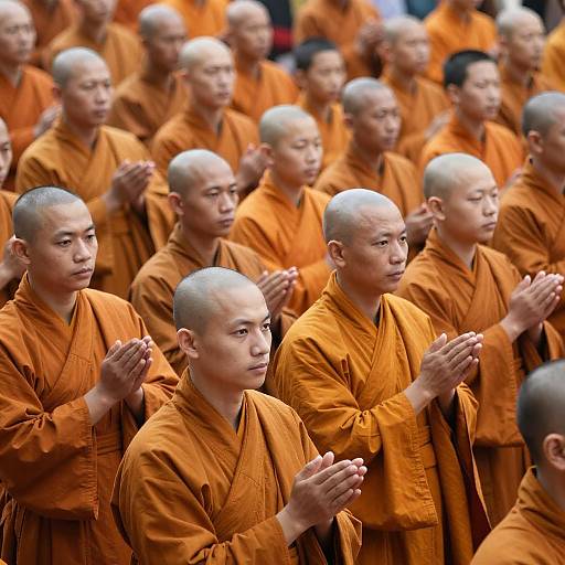 Vibrant Gathering of Buddhist Monks