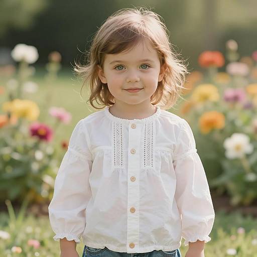Serene Garden Portrait of Young Woman