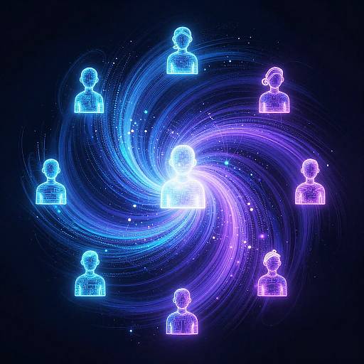 Abstract AI Algorithms Creating Artwork